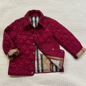 Burberry girls quilted jacket size 5